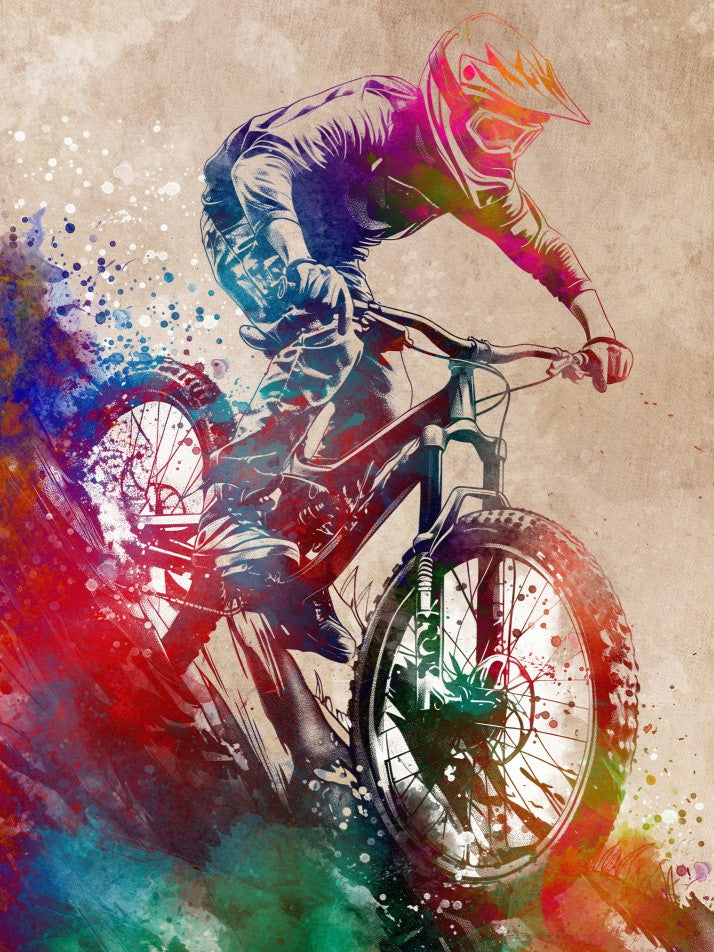 BMX biker sport art