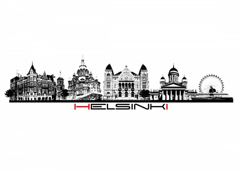 Helsinki Finnland Skyline City Art (6)