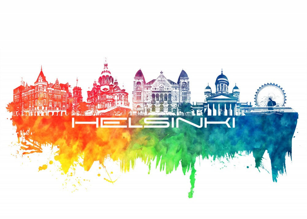 Helsinki Finnland Skyline City Art (5)