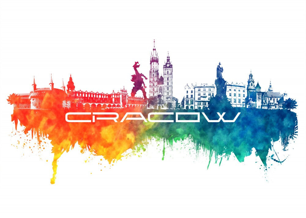 Cracow Poland Skyline City Art (4)