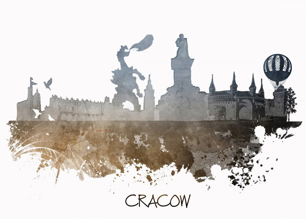 Cracow Poland Skyline City Art (6)