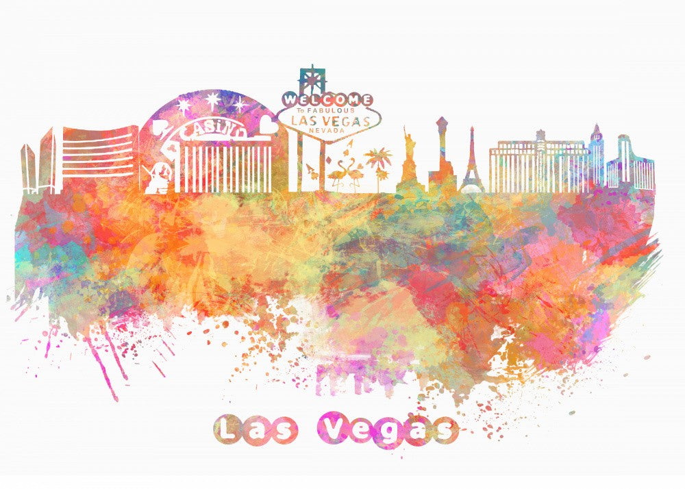 Las Vegas Usa Skyline City Art (2)
