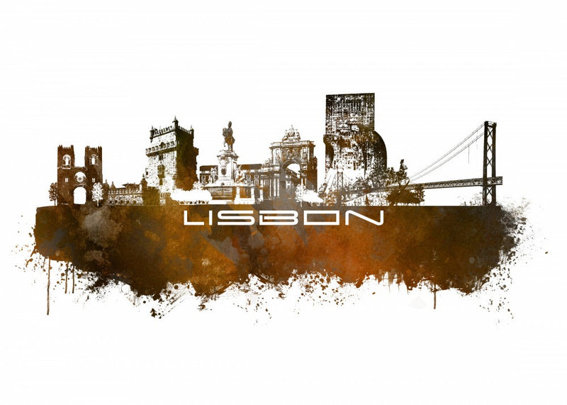 Lisbon Portugal Skyline City Art (4)