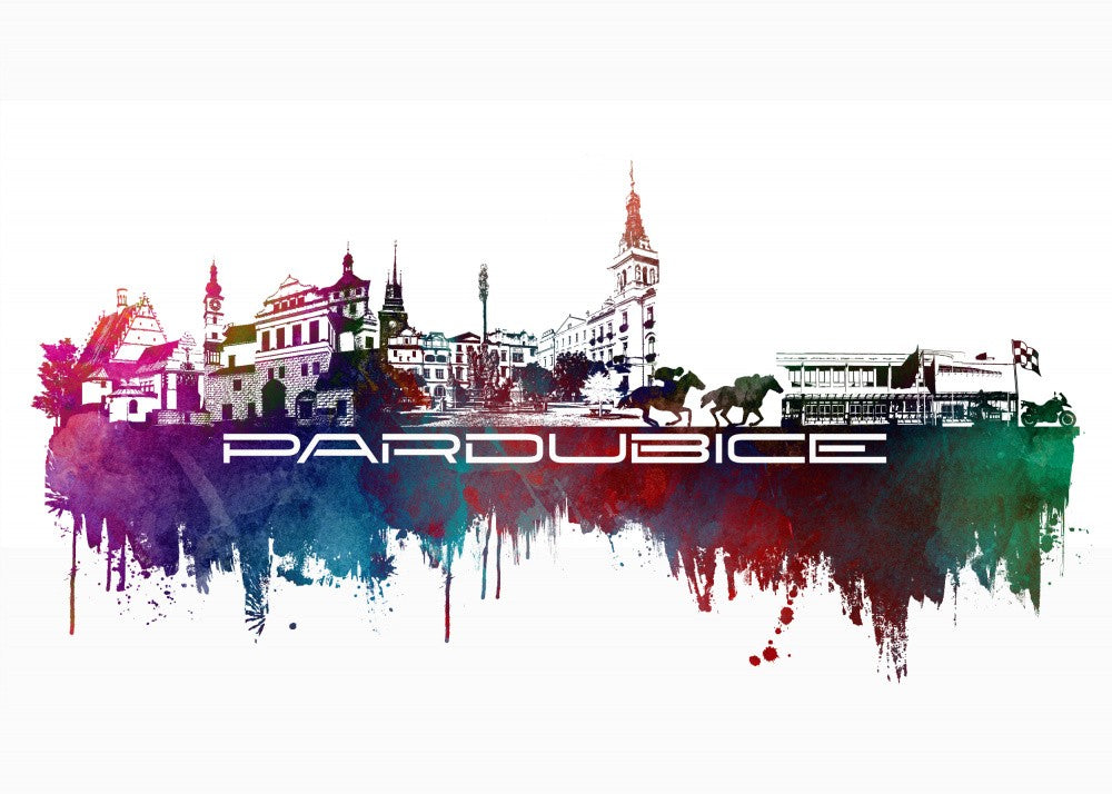 Pardubice Czechia Skyline City Art (2)