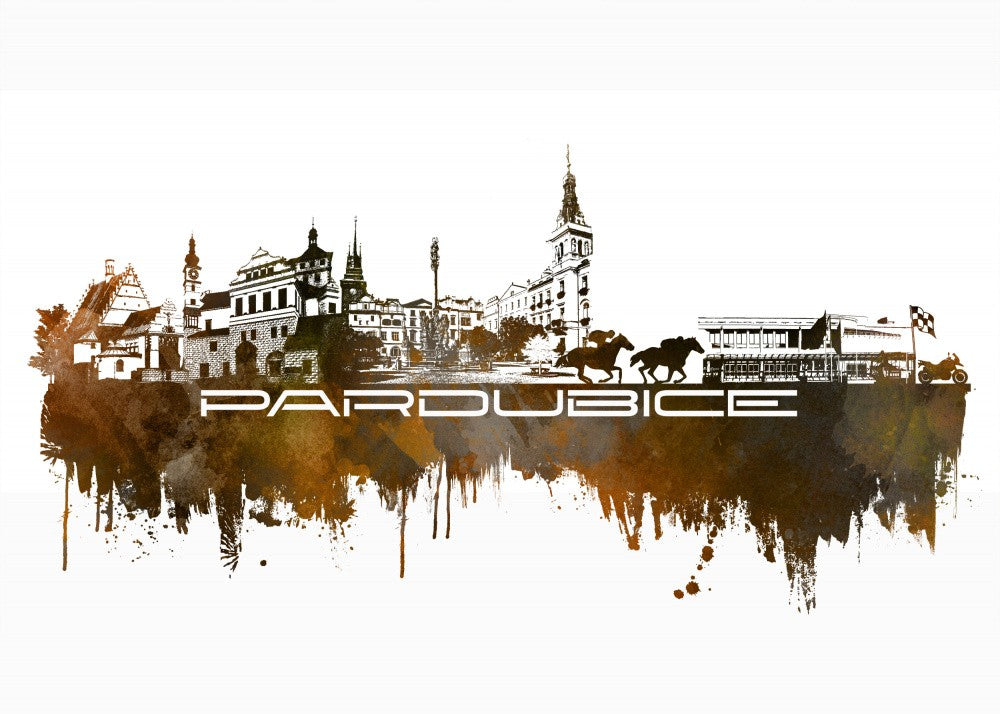 Pardubice Czechia Skyline City Art (3)