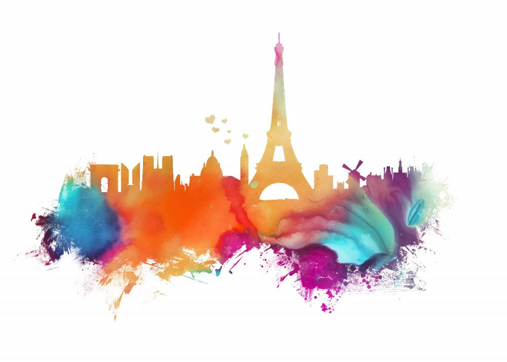 Paris France Skyline Sport Art (2)