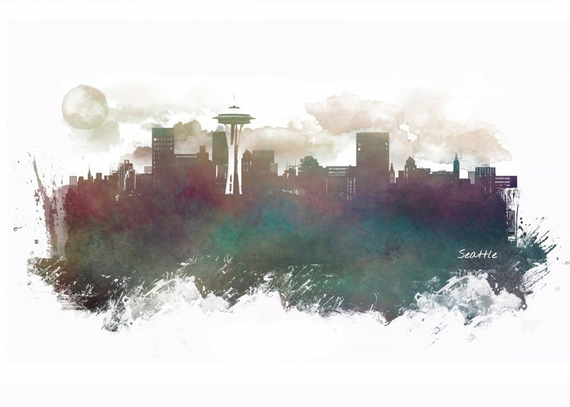 Seattle Usa Skyline City Art (2)