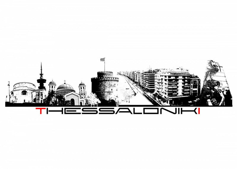 Thessaloniki Greece Skyline City Art (2)