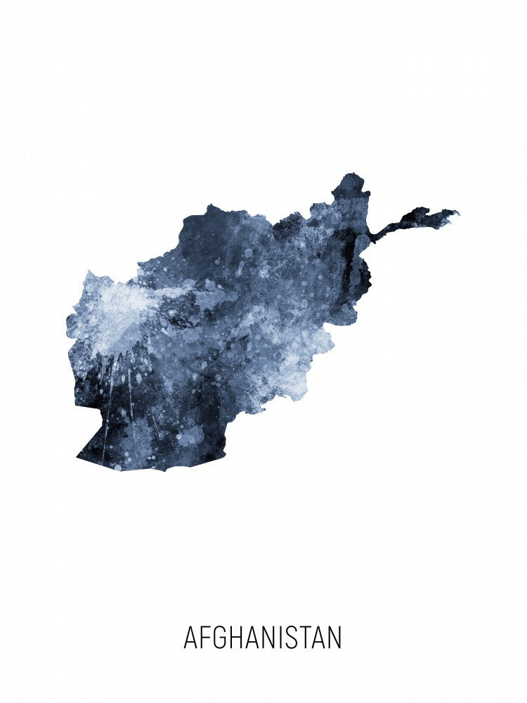 Afghanistan Watercolor Map