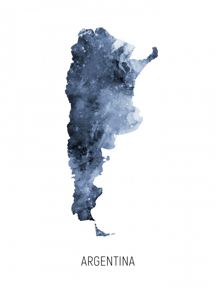 Argentina Watercolor Map