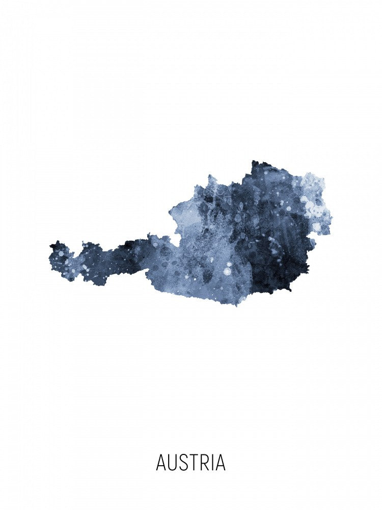 Austria Watercolor Map