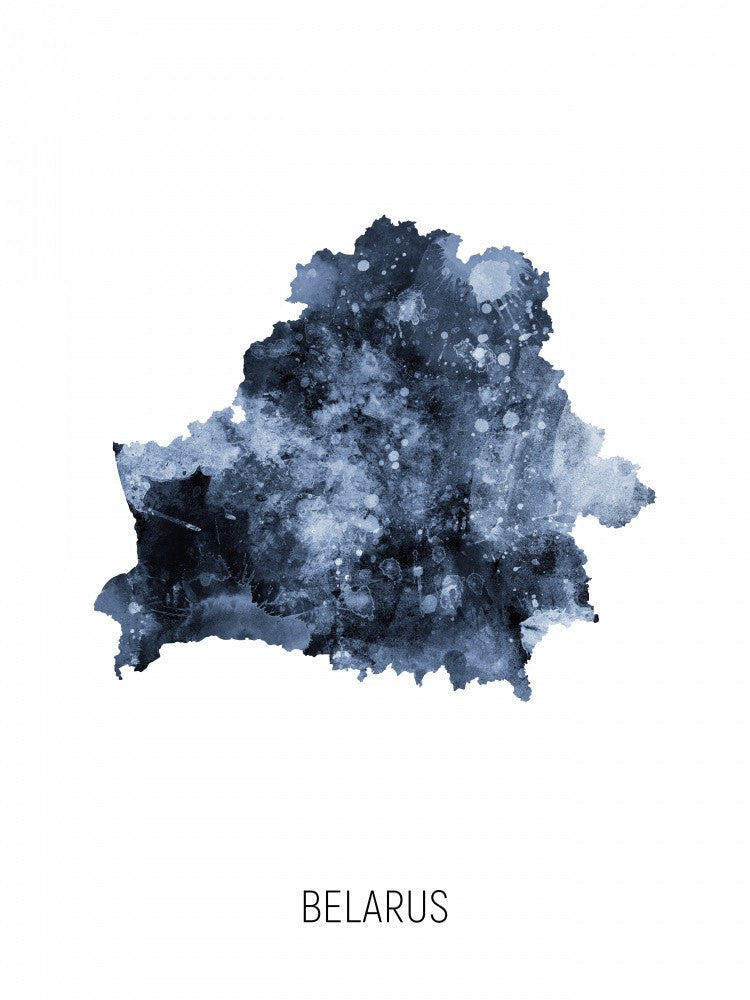 Belarus Watercolor Map