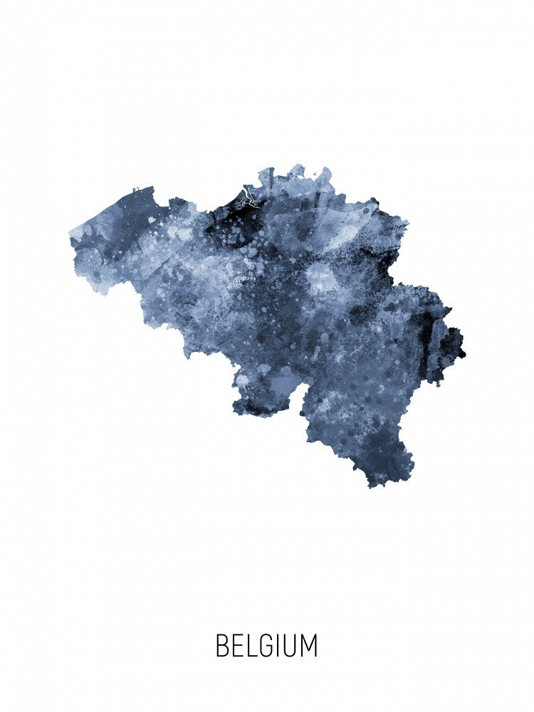 Belgium Watercolor Map