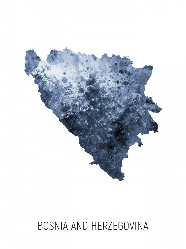 Bosnia and Herzegovina Watercolor Map