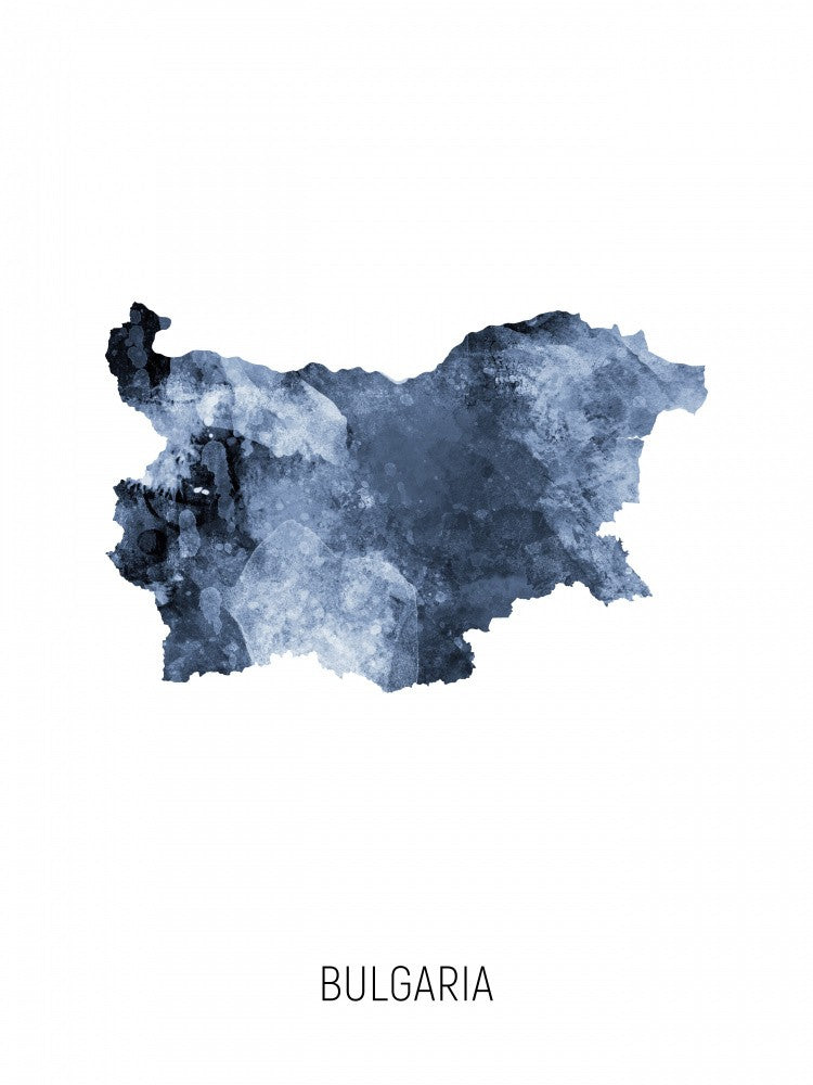Bulgaria Watercolor Map