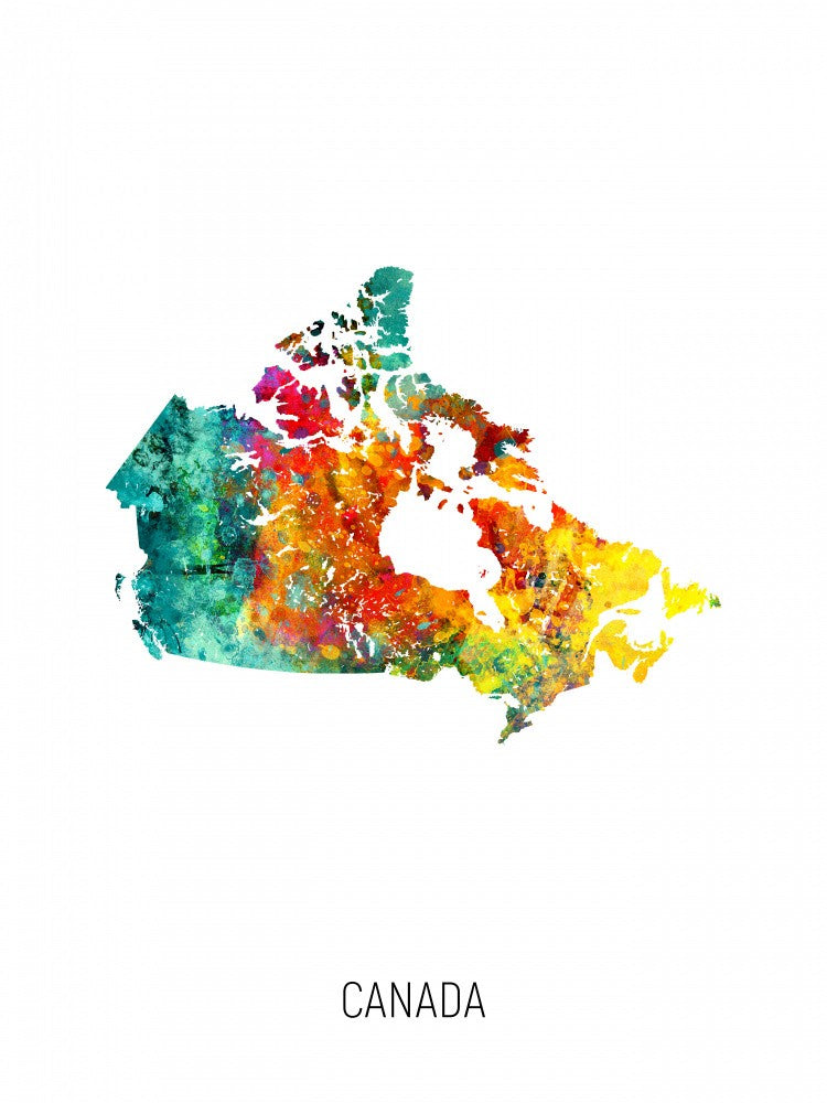 Canada Watercolor Map