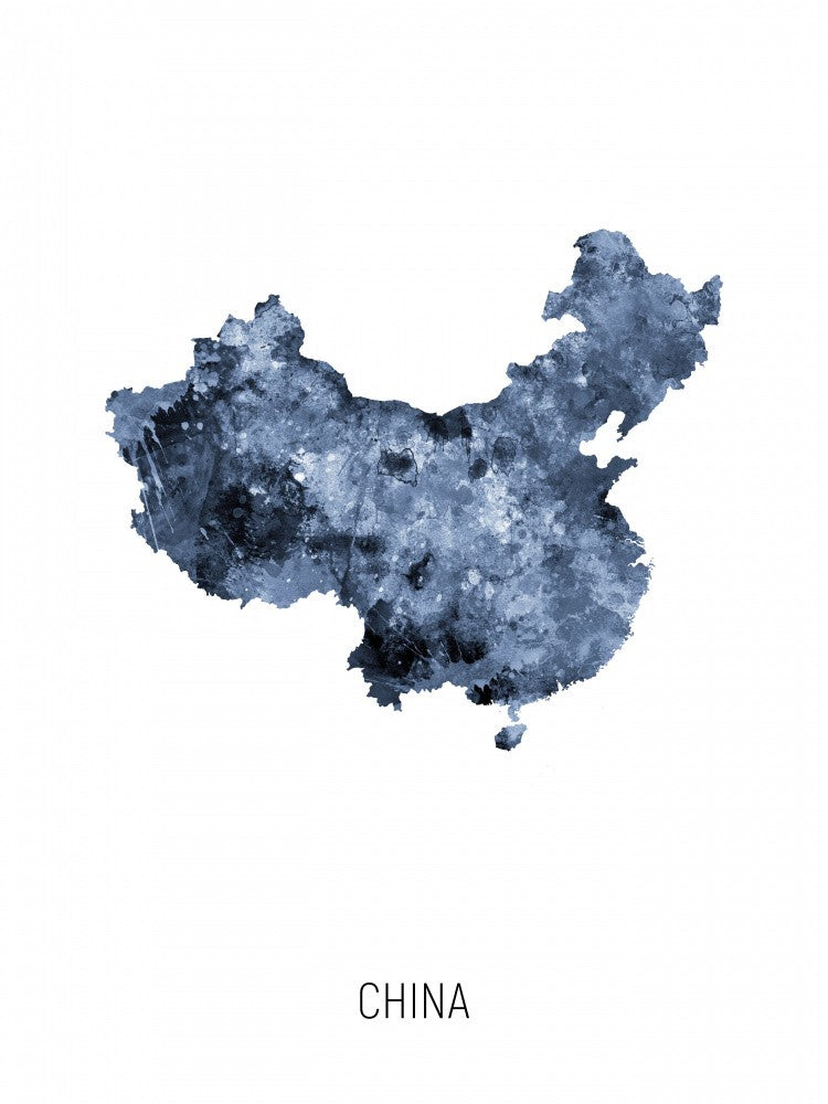 China Watercolor Map