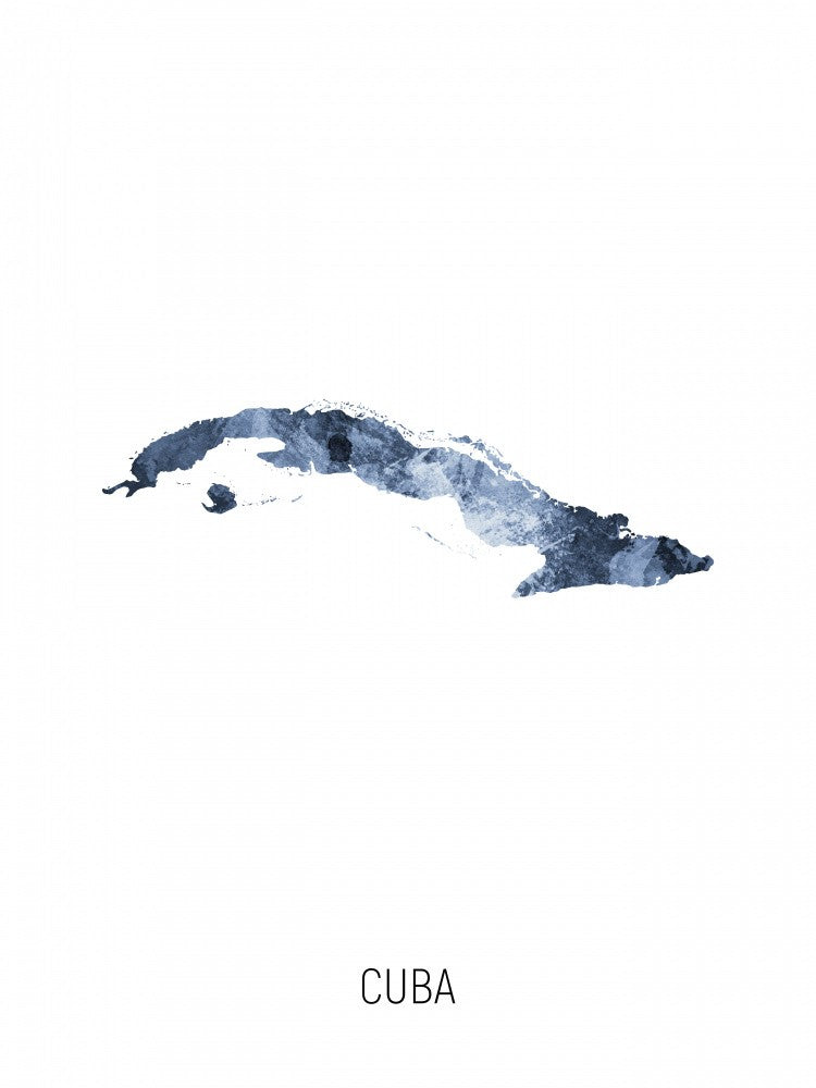 Cuba Watercolor Map