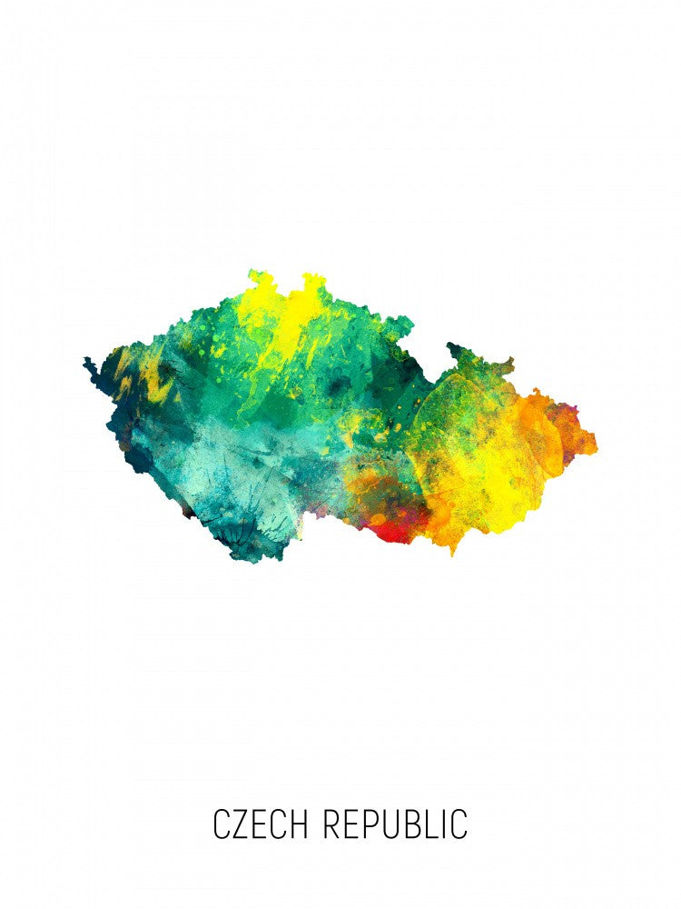 Czech Republic Watercolor Map