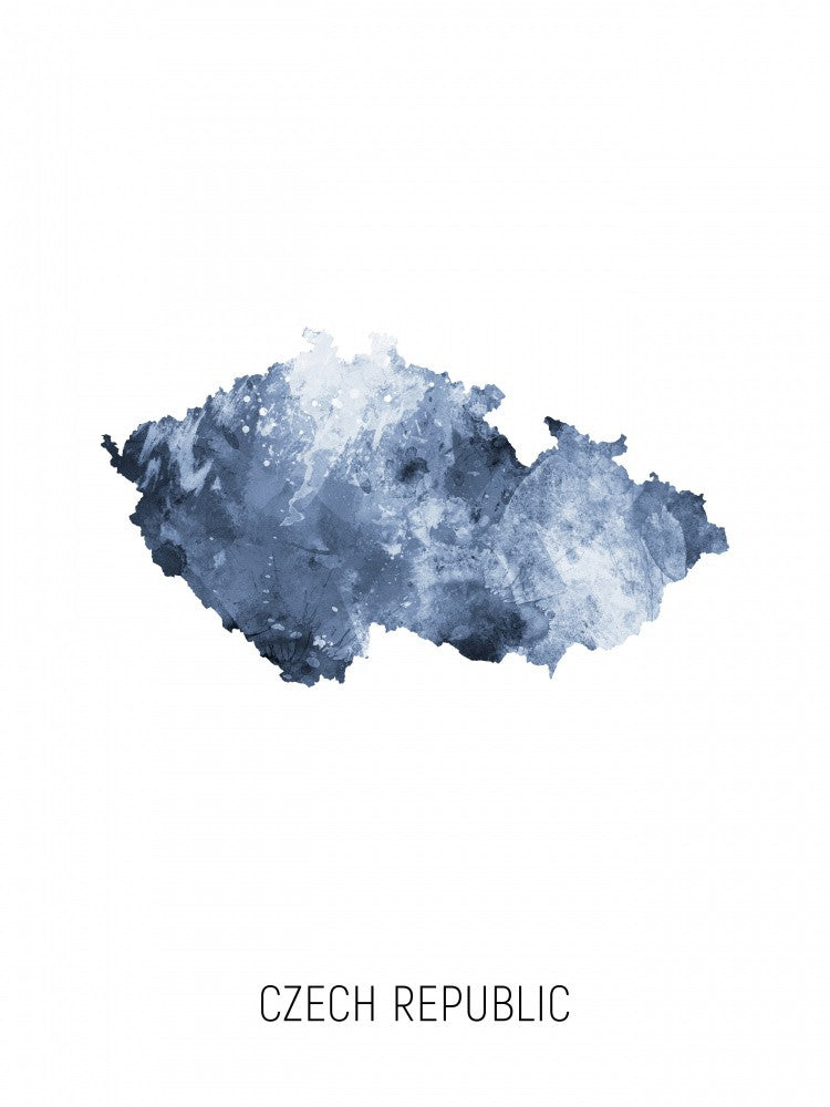 Czech Republic Watercolor Map