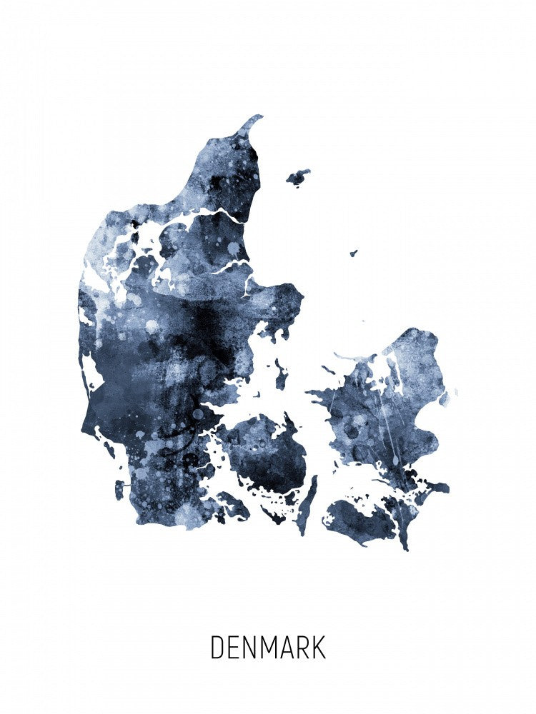 Denmark Watercolor Map