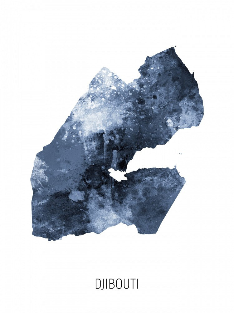 Djibouti Watercolor Map