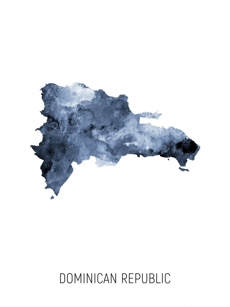 Dominican Republic Watercolor Map