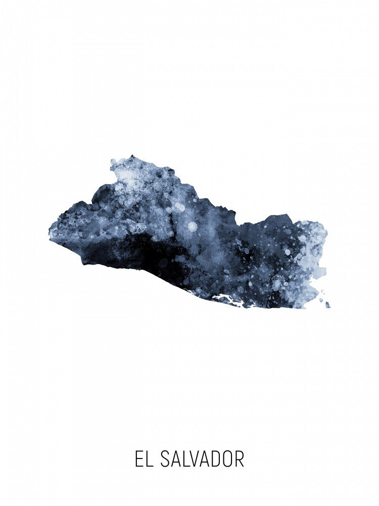 El Salvador Watercolor Map