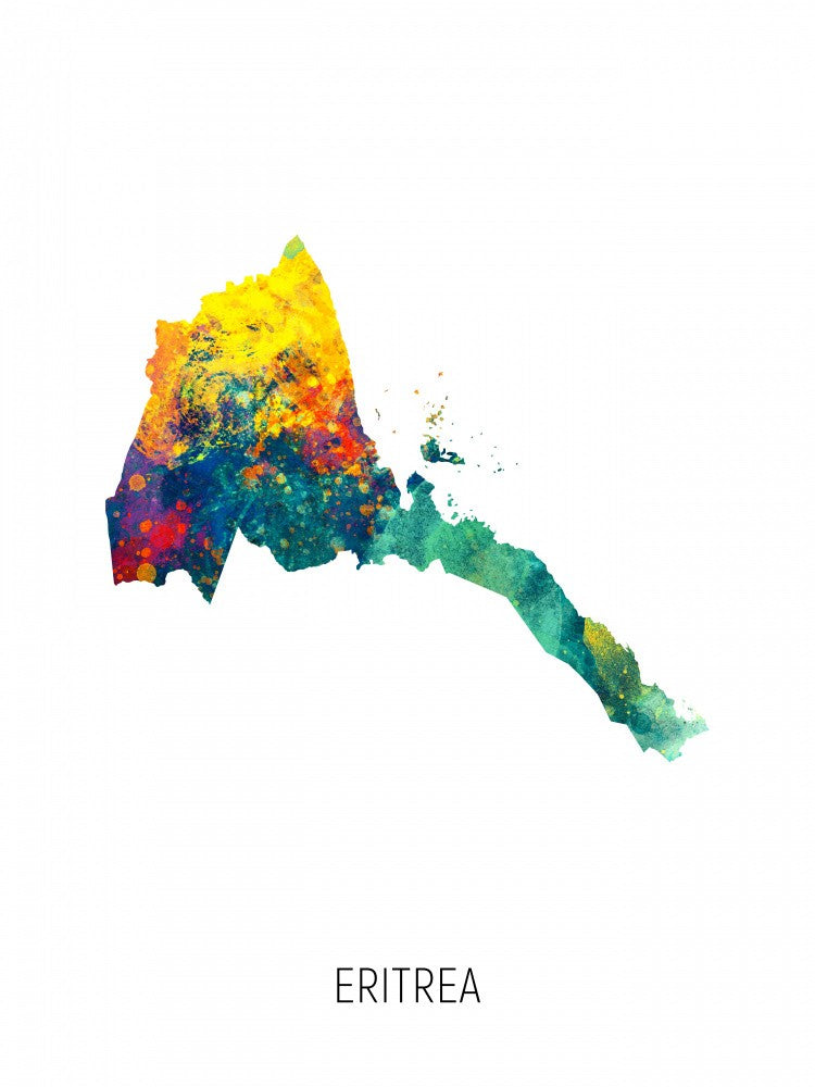 Eritrea Watercolor Map