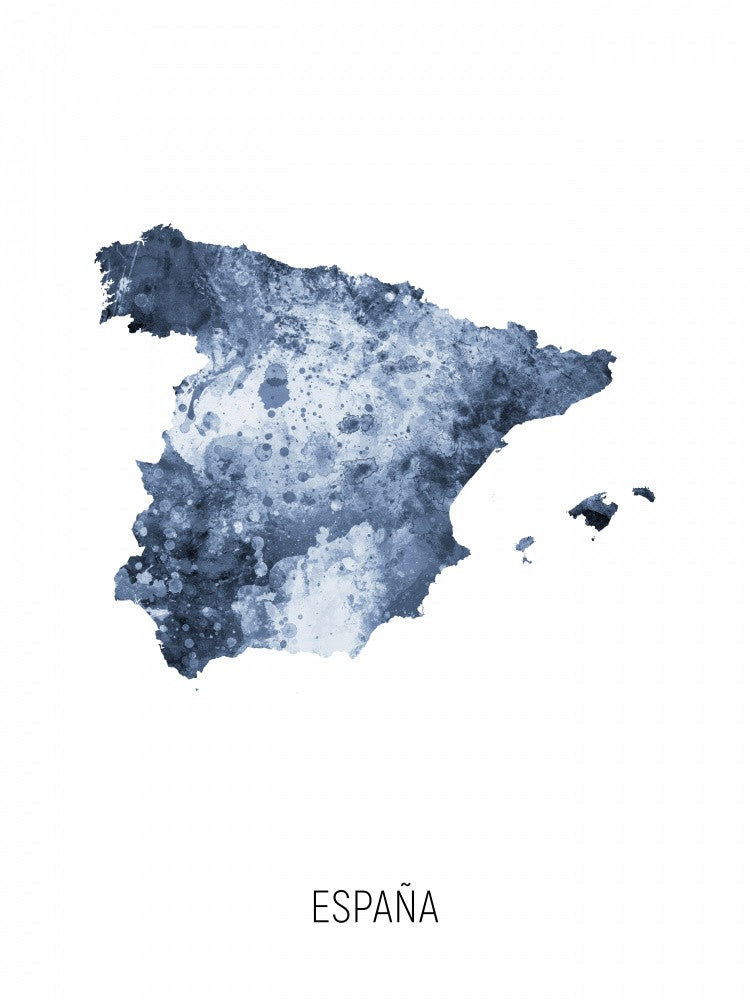 España Watercolor Map