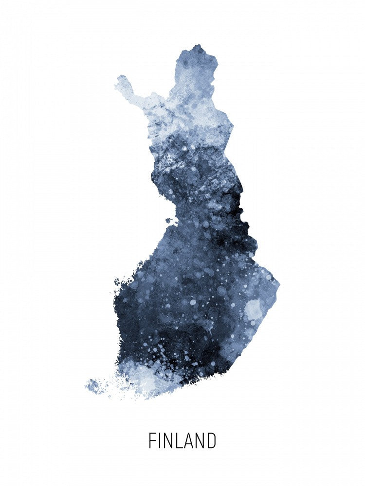 Finland Watercolor Map