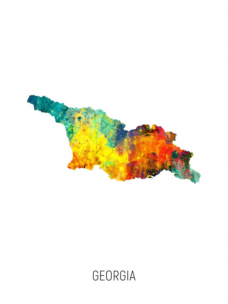 Georgia Watercolor Map