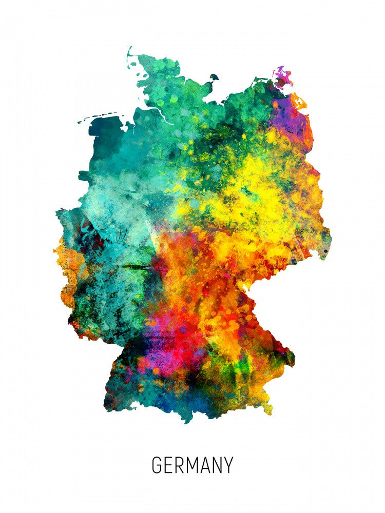 Germany Watercolor Map