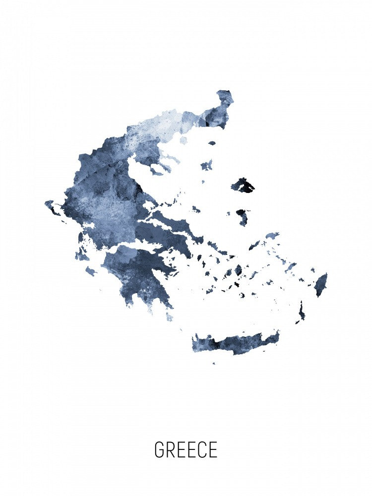 Greece Watercolor Map