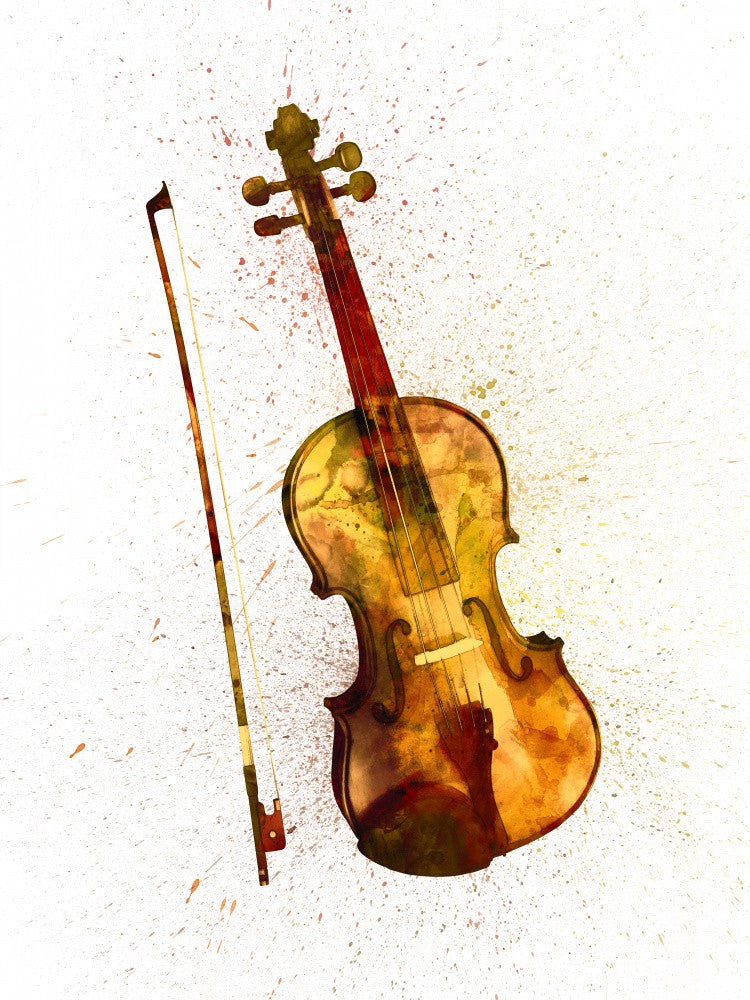 Violin Abstract Watercolor