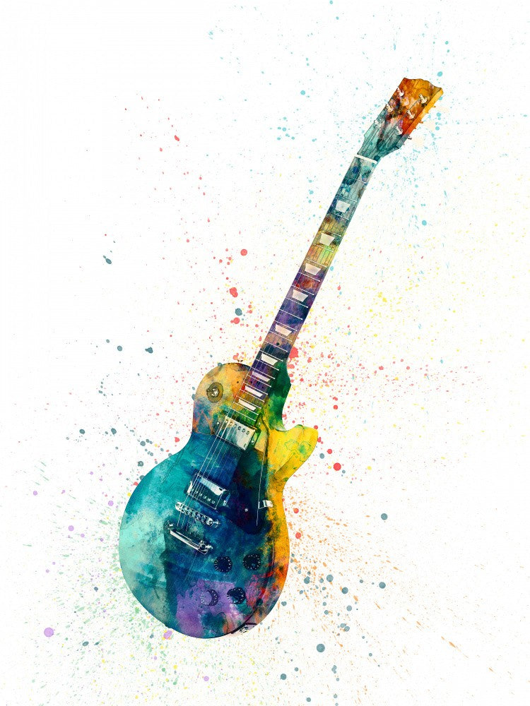 Electric Guitar Abstract Watercolor II