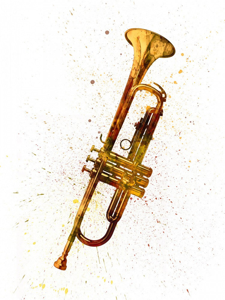 Trumpet Abstract Watercolor