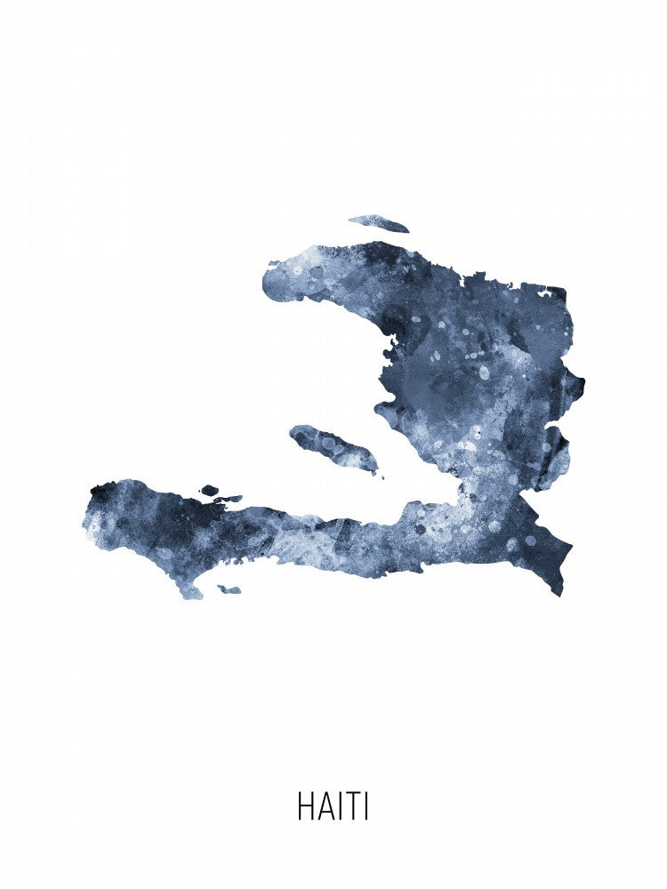 Haiti Watercolor Map