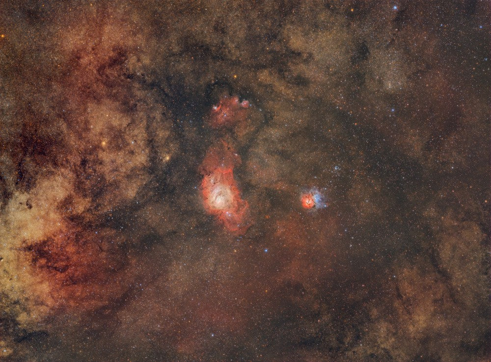 Lagoon and Trifid Nebulae