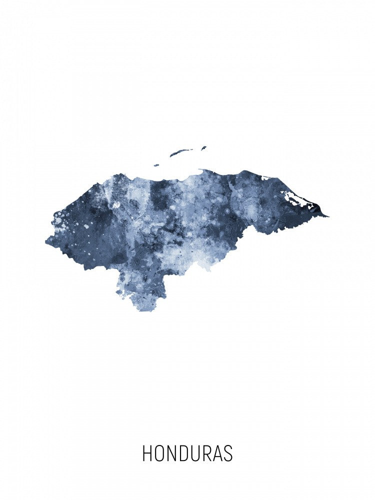 Honduras Watercolor Map