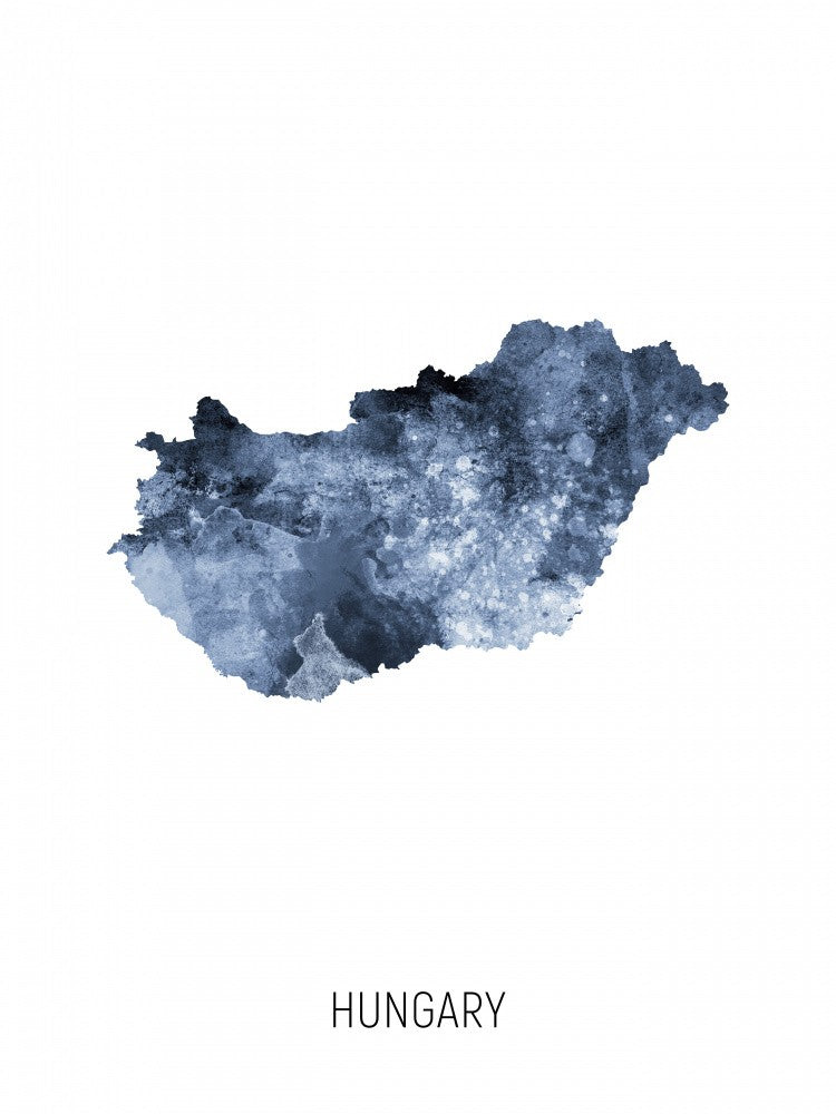Hungary Watercolor Map