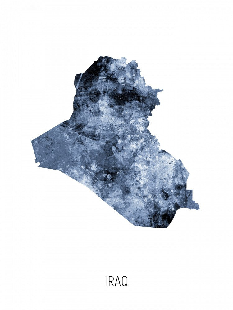 Iraq Watercolor Map