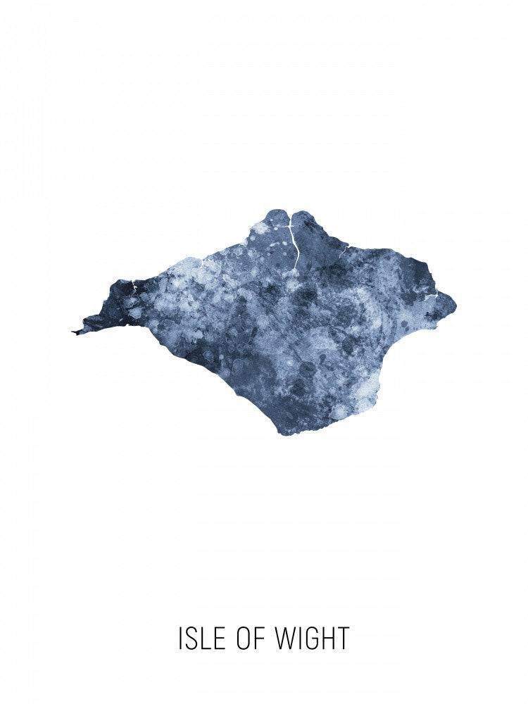 Isle of Wight Watercolor Map