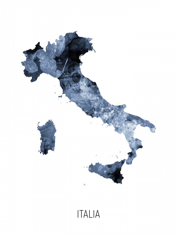 Italia Watercolor Map