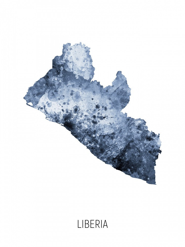 Liberia Watercolor Map