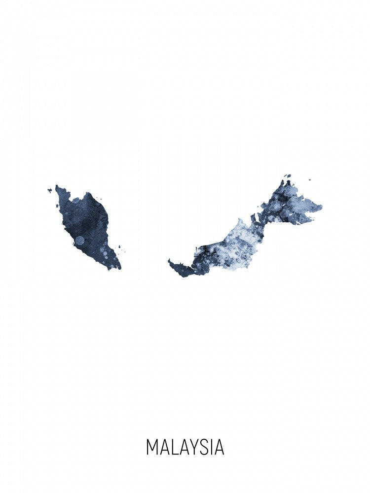 Malaysia Watercolor Map