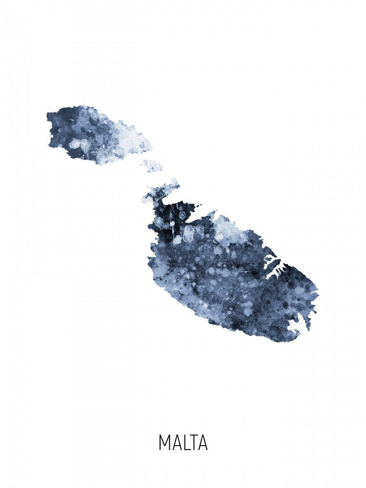 Malta Watercolor Map