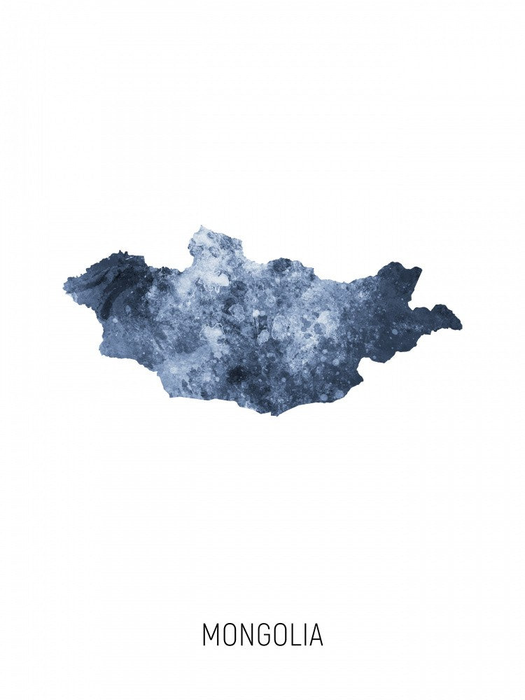 Mongolia Aquarellkarte
