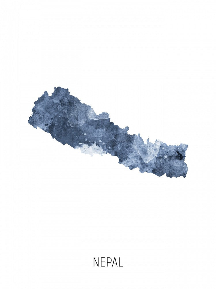 Nepal Watercolor Map