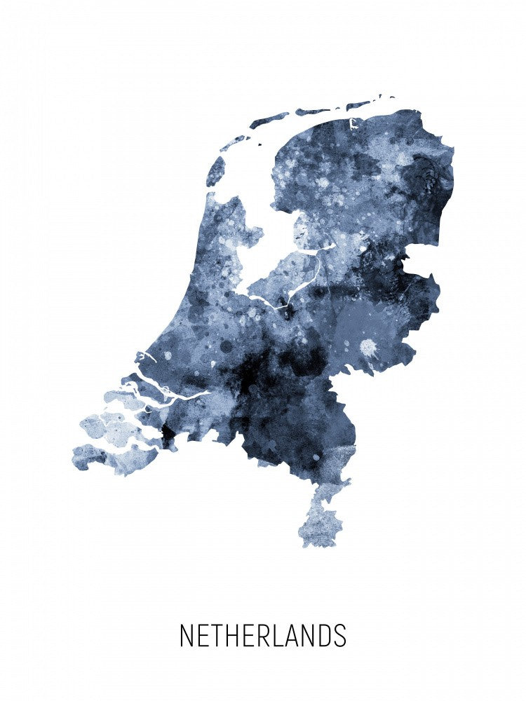Netherlands Watercolor Map